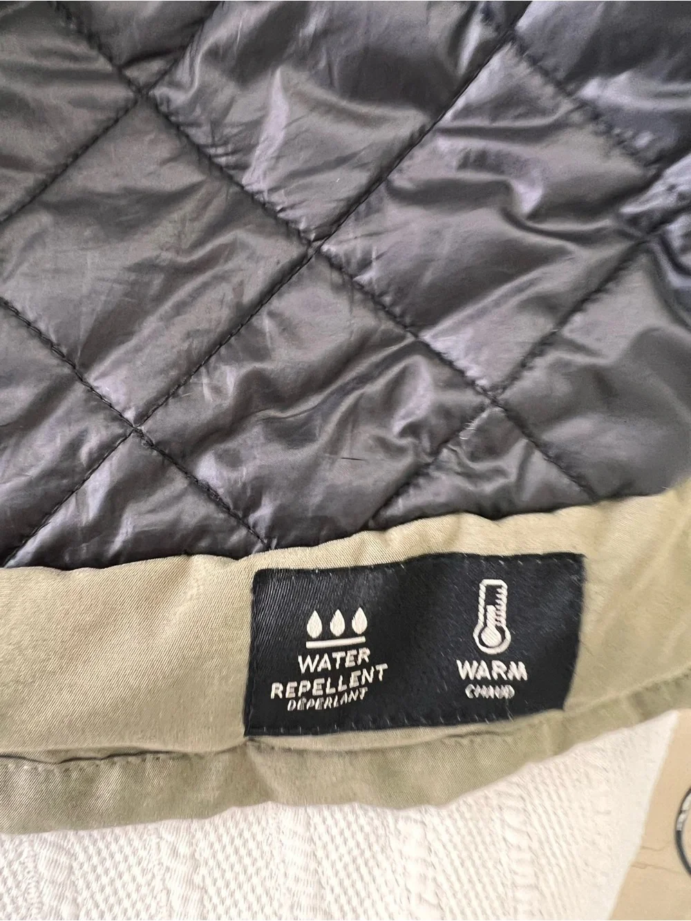 Olive Green Hooded Parka Jacket with Faux Fur Trim